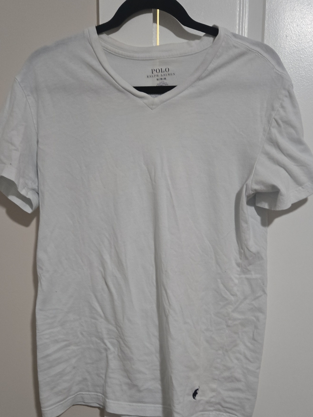 Polo by Ralph Lauren White V-Neck Short Sleeve Tee